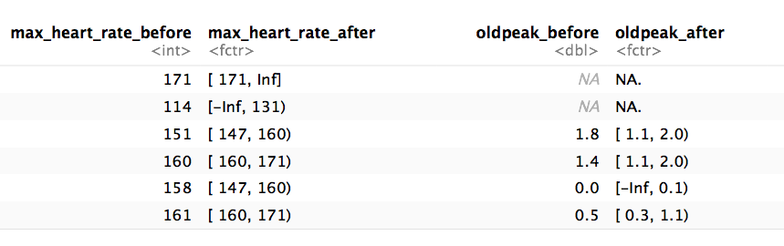 Results of the automatic discretization process